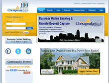 Tablet Screenshot of chesapeakebank.com